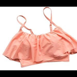 Coral Flowy Bikini Top